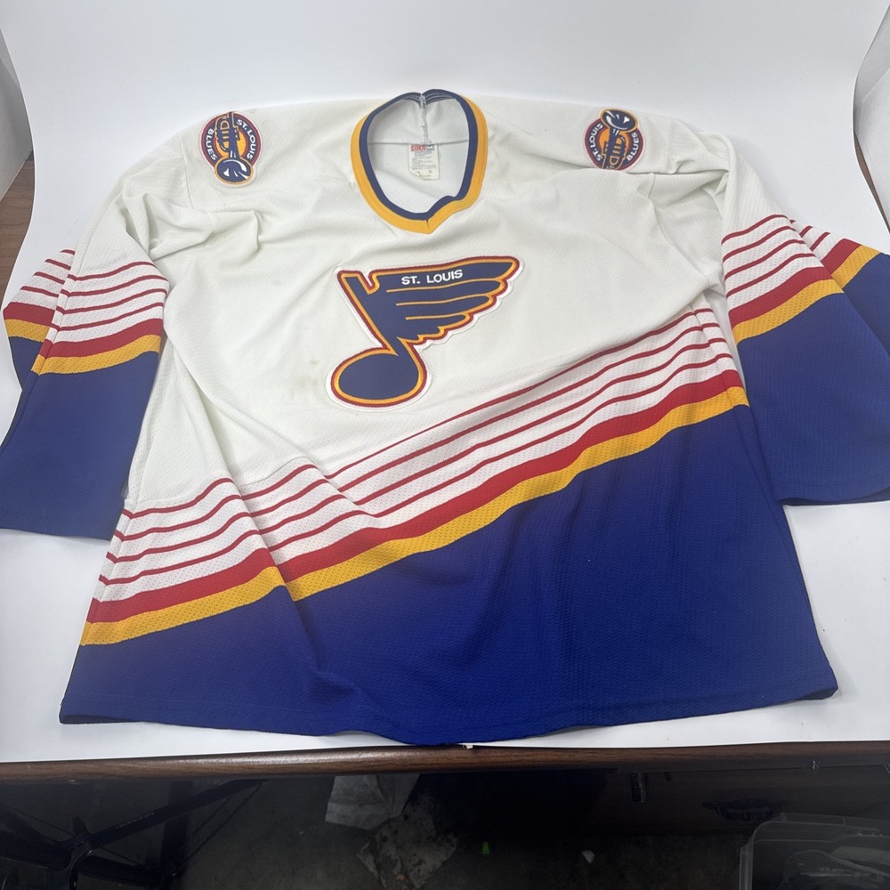 Vtg  Rare NHL St Louis Blues CCM Hockey Jersey Size XL